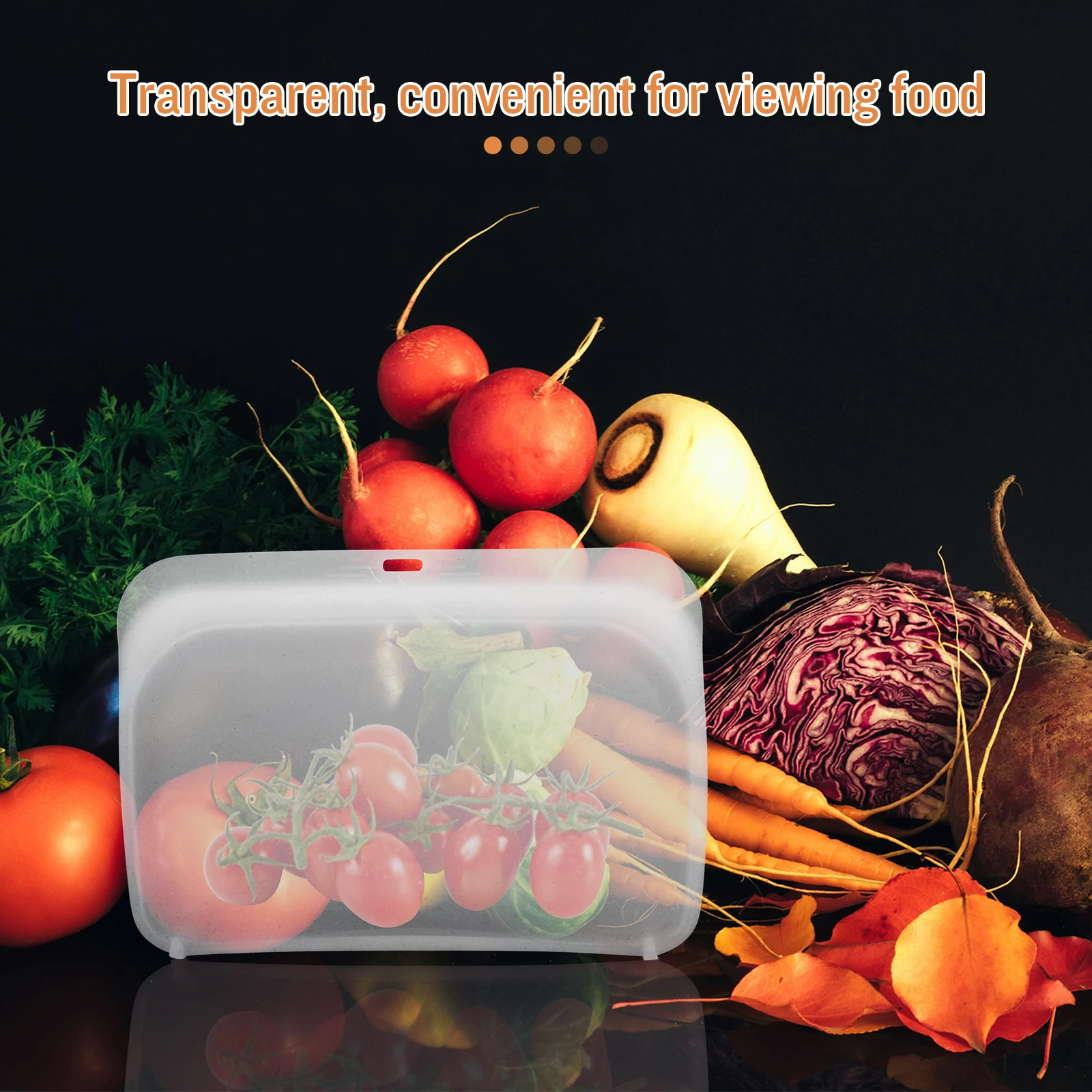 

Storage Bag Fruit Bags Food Container Silicone Baggies Reusable for Freezer Vacuum