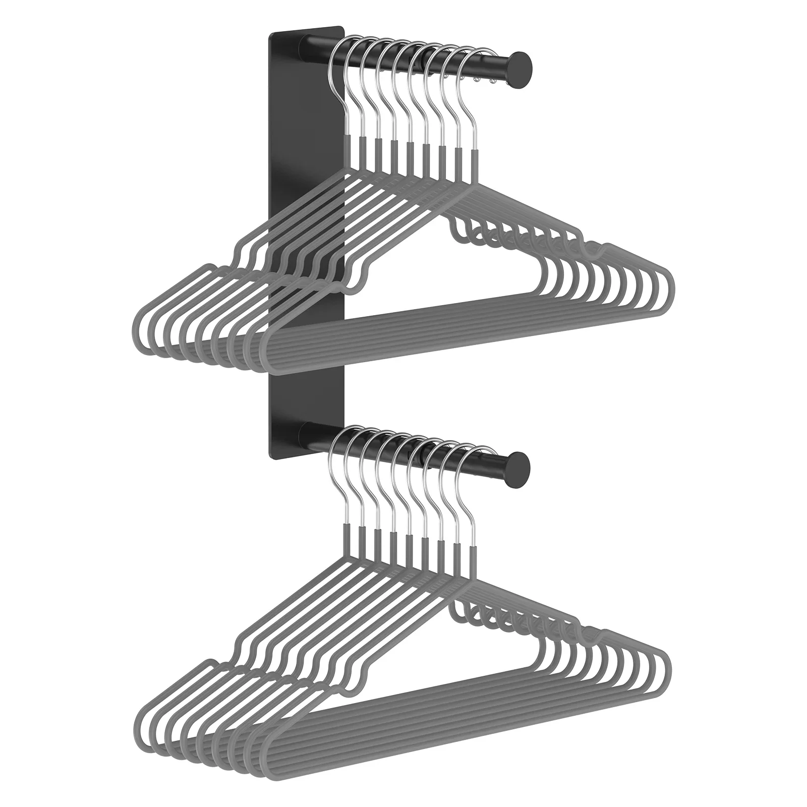 

New Wall Mounted Magnetic Hanger Organizer Stacker Extendable Hanger Holder for Washing Machine Closet Laundry Room Organization