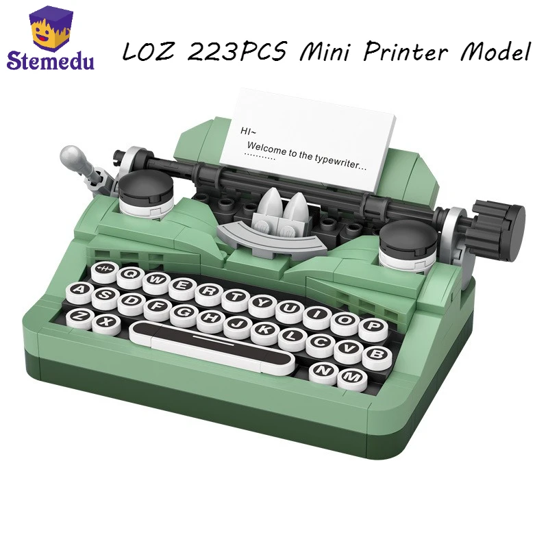 

LOZ 223PCS Mini Printer Model Building Block Mini Particle 9.6*6.5*4cm Retro Classic Typewriter Electrical Toy Gift