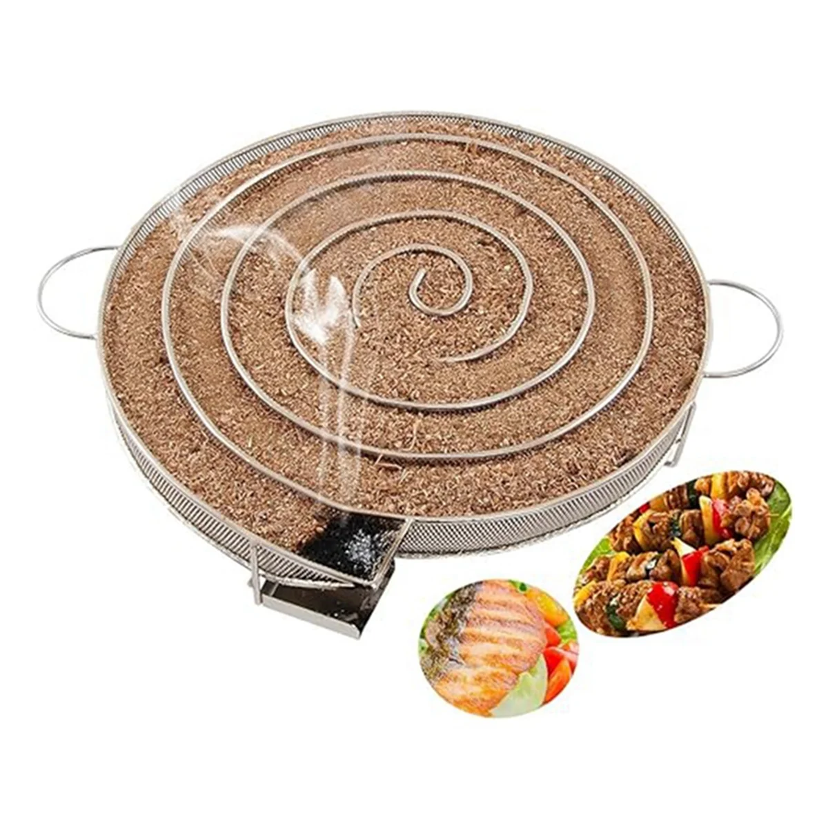 

Корзина для курения Полка для специй Поднос для курения из нержавеющей стали Генератор холодного дыма Коробка для курения Открытая стойка для барбекю (тип B)