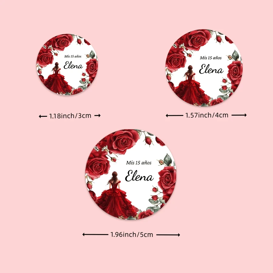 ملصقات تاج عيد الميلاد الخامس عشر المخصصة، طباعة جرافيك على شكل فراشة للديكور الشخصي