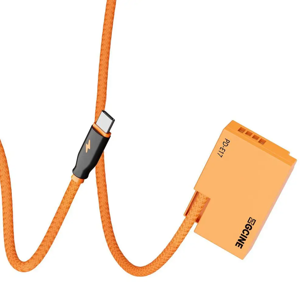 Kabel ZGCINE USB-C PD do LP-E17 i D-Tap do LP-E17 z atrapą baterii do Canon R50 R10 R8 RP M6 Mark II 850D 750D 760D 200D 77D 800D — zdjęcie produktu 5