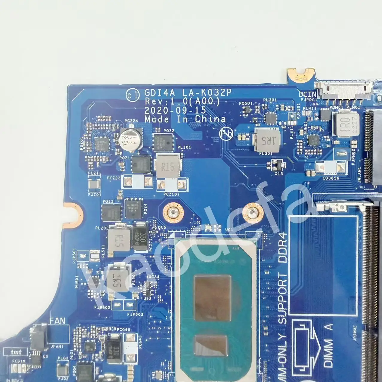 GDI4A LA-K032P For DELL Vostro 15 3501 3500 Laptop Motherboard CPU:SRK05 I5-1135G7 SRK02 I7-1165G7 DDR4 CN-0RYXFP 0RYXFP Test OK
