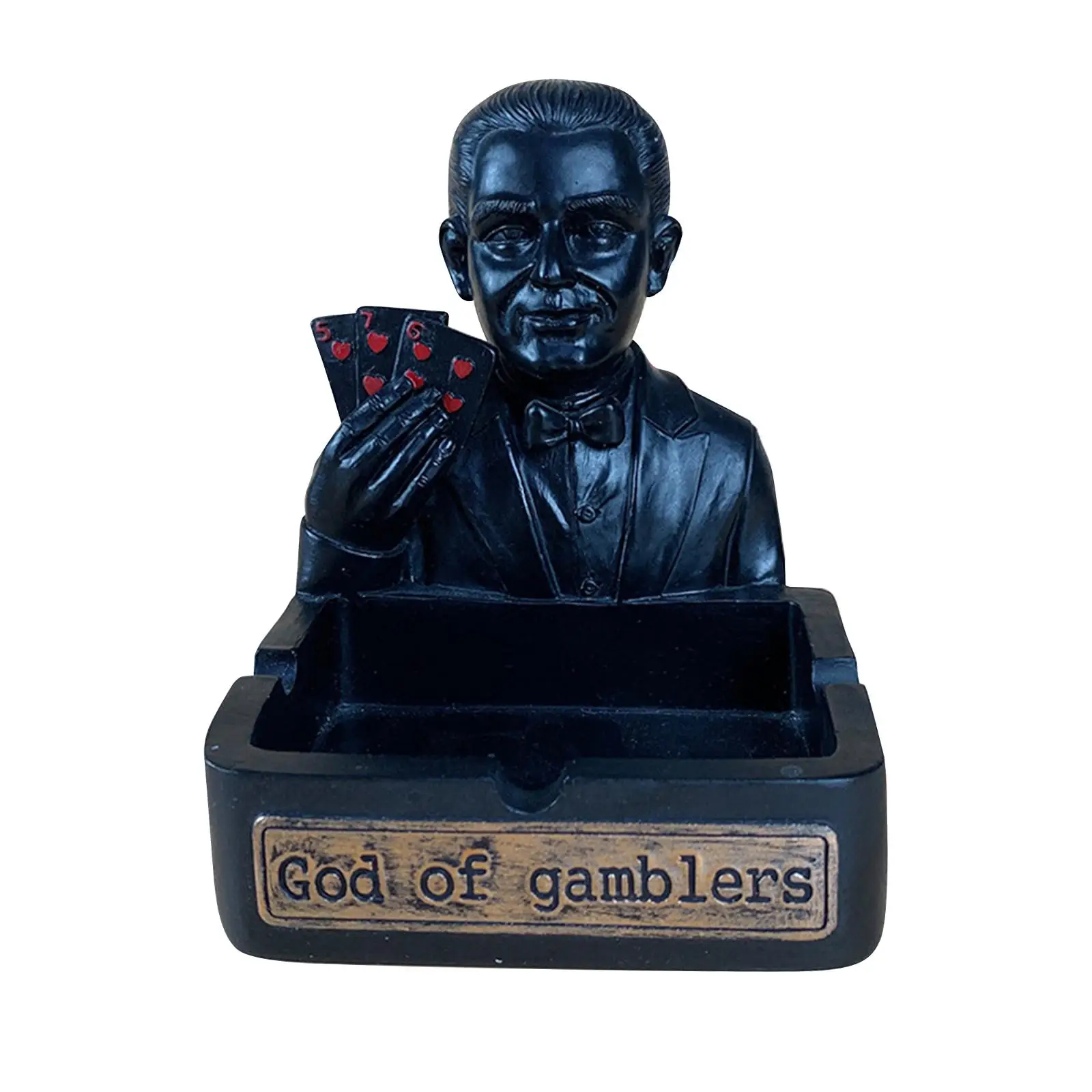 Gamblers Ashtray Light Plate Car Cigar Ash Tray Statue Decoration Ornament