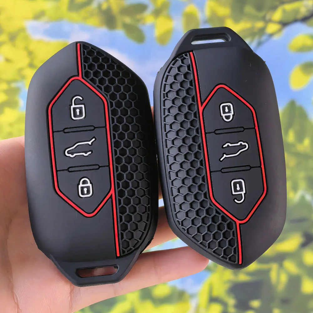 Side Honey Pattern Silicone Car Key Case Fit Togg T10X New Energy Vehicle Smart Remote Key Anti Scratch Protector