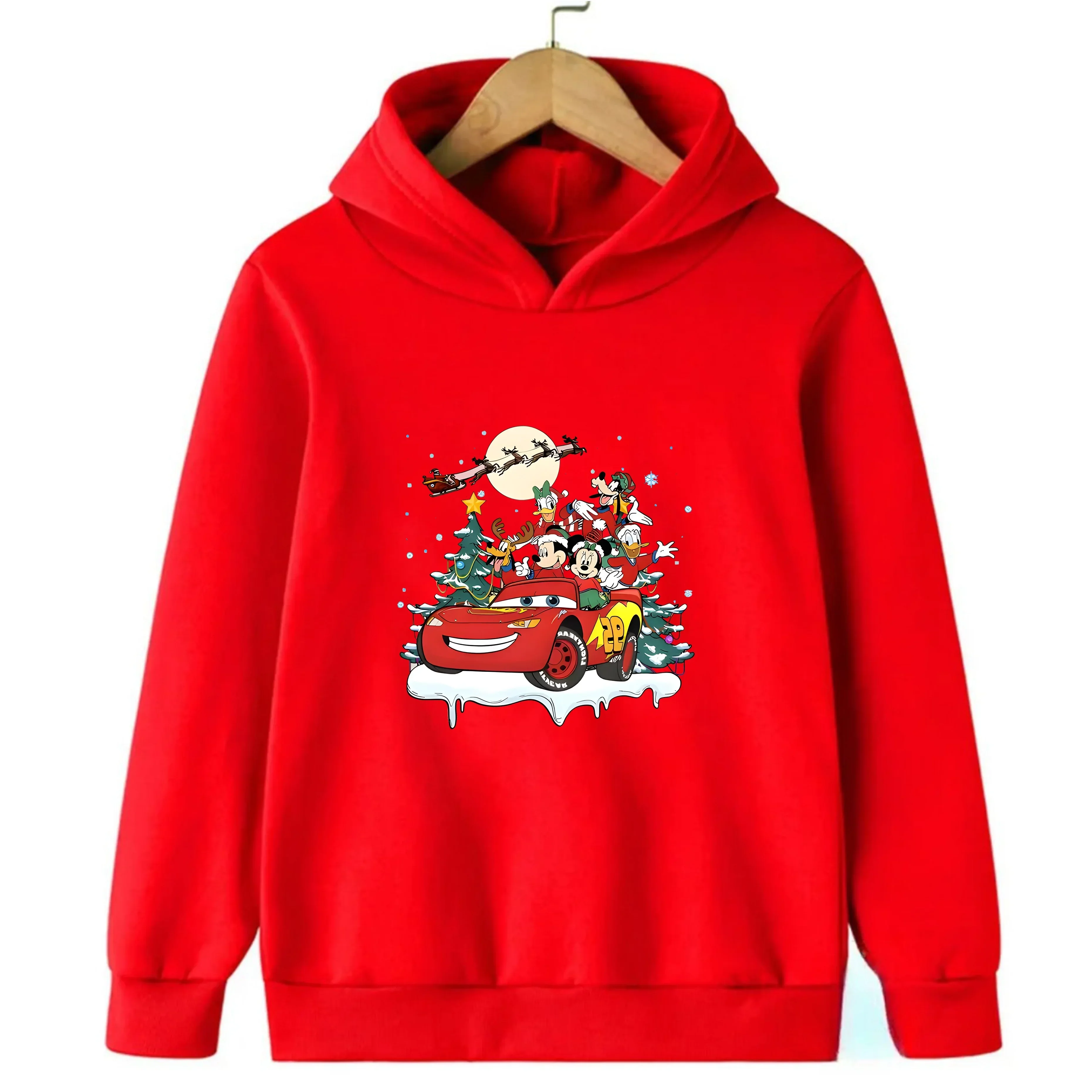 مجموعة ديزني لعيد الميلاد، ملابس أطفال لطيفة، بلوفرات كاجوال، سترات دافئة مريحة للأولاد والبنات في الخريف والشتاء #4