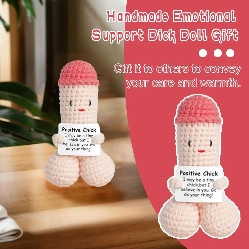 Funny Big Butt Positive Potatoes Dolls With Card Home Decoration Crochet Potato Doll Room Decor Christmas Birthday Party Gift