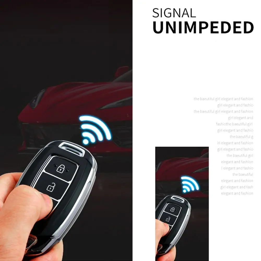 

TPU Car Key Case 3 Buttons Key Fob Cover for Hyundai KONA Encino Solaris Azera Grandeur Ig Accent i30 Ix35 Santa Fe Palisade