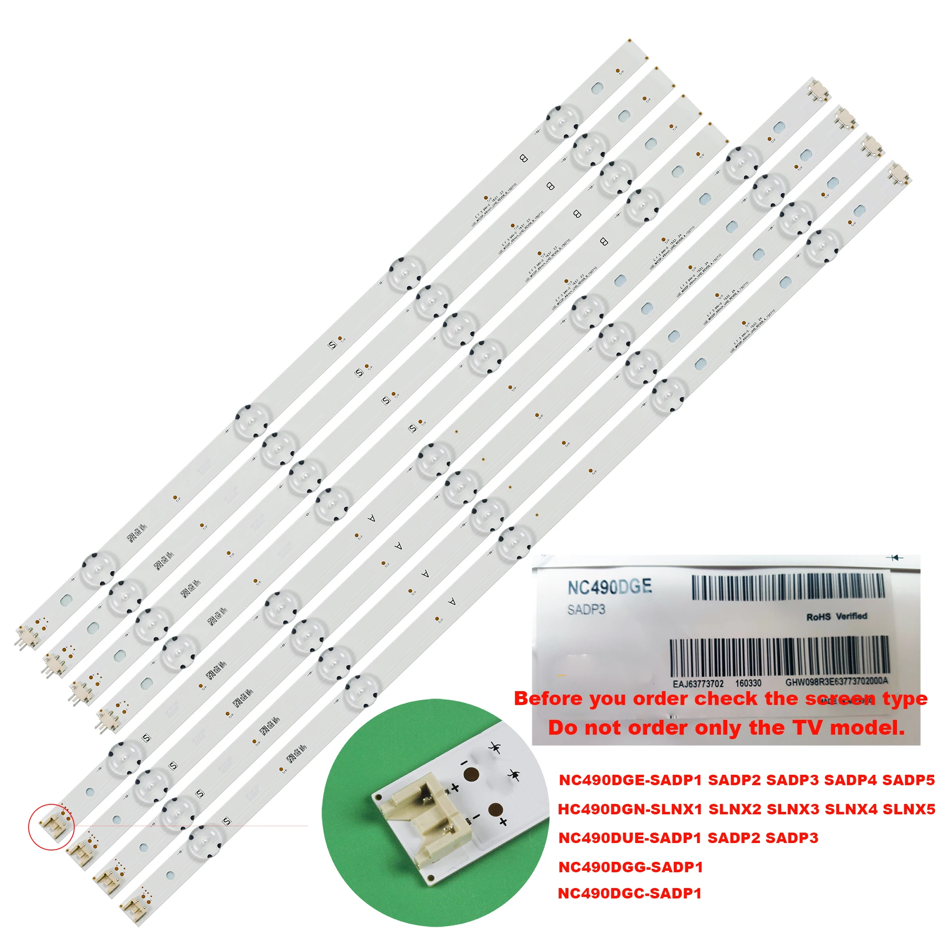 

Kit LED Bar AGF79045601 NC490DGE-SADP5 NC490DUE-SADP2 49LG61CH-CK 49UH603V-ZE 49LF5100-CA 49UH6100-CB 49UH610A 49UH603V 49UH617Y