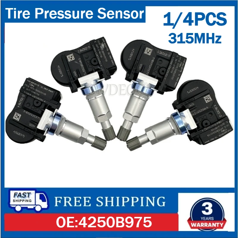 

TPMS Sensor Tire Pressure Monitoring Sensor 4250B975 For 2013 2014 2015 2016 2017 Mitsubishi Mirage Lancer Outlander 315MHZ