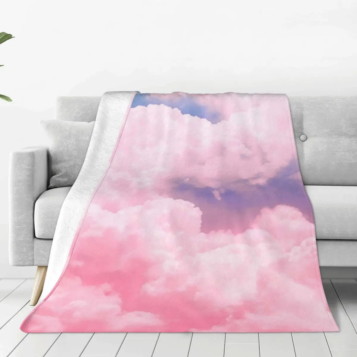 Candy Sky Blankets Flannel Multi-function Sofa Throw Blankets For Couch Bedding Travel Throws Bedspread Quilt