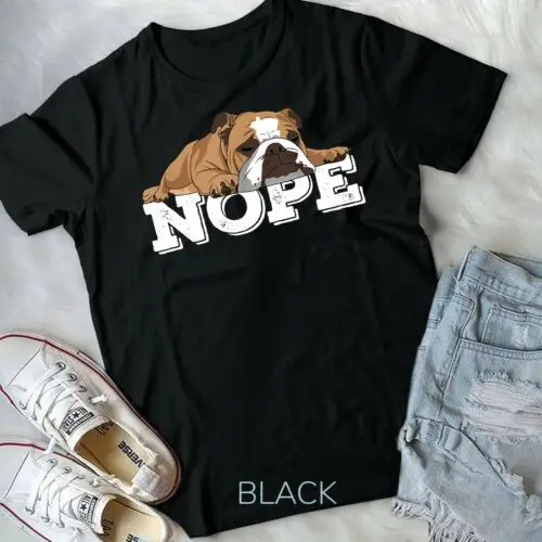 

Футболка унисекс Nope Lazy English Bulldog Dog Lover Gift