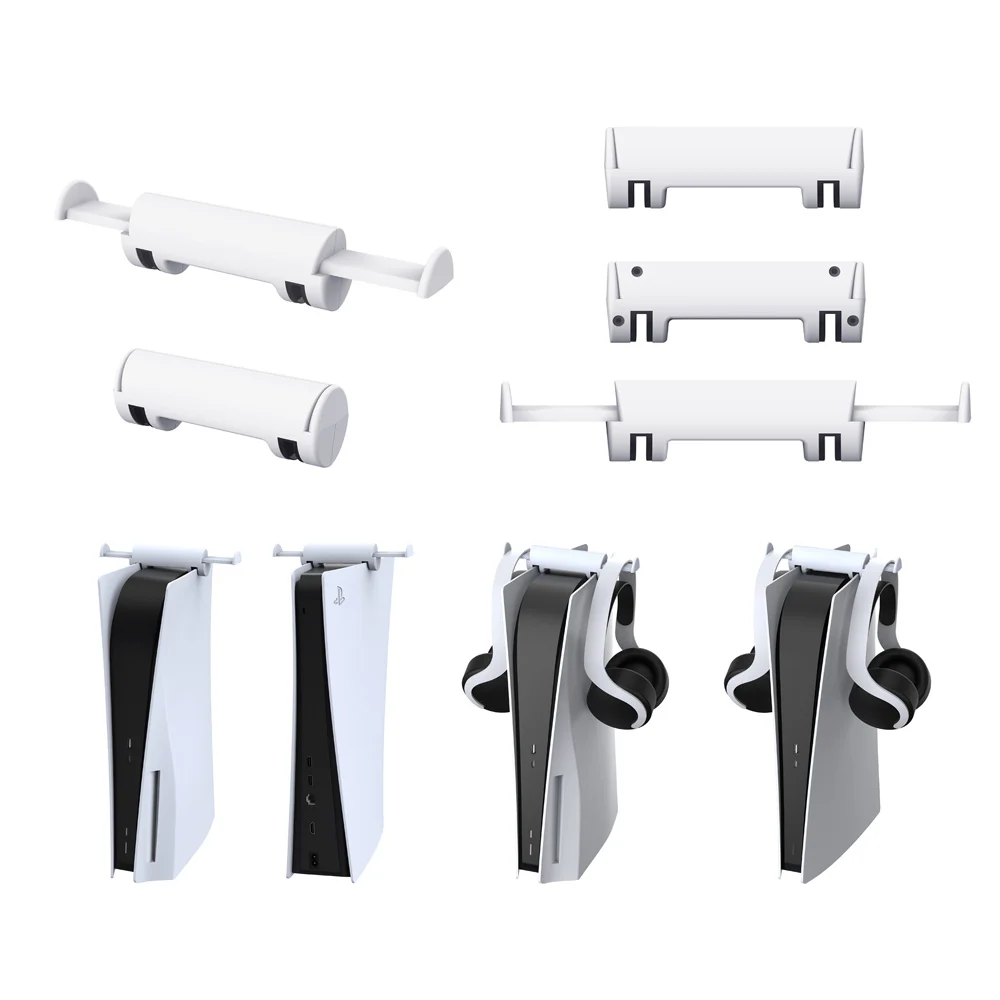 For PS5/PS5 Pro Main Unit Hanging Stand Earphone Storage Hanger For PS5/PS5 Pro Retractable Headphone Storage Stand