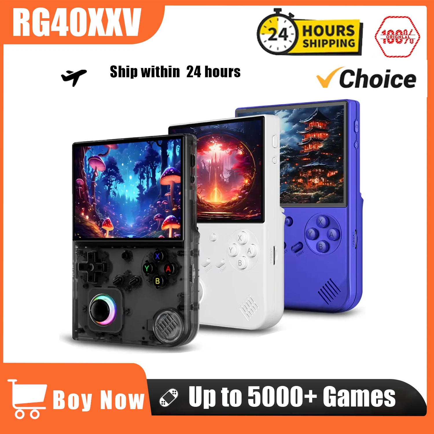 

ANBERNIC RG 40XXV 64 Bit Linux Handheld Retro Game Console 4.0'' IPS Screen Supports 5G WiFi Bluetooth HD-Out RG40XXV With APP