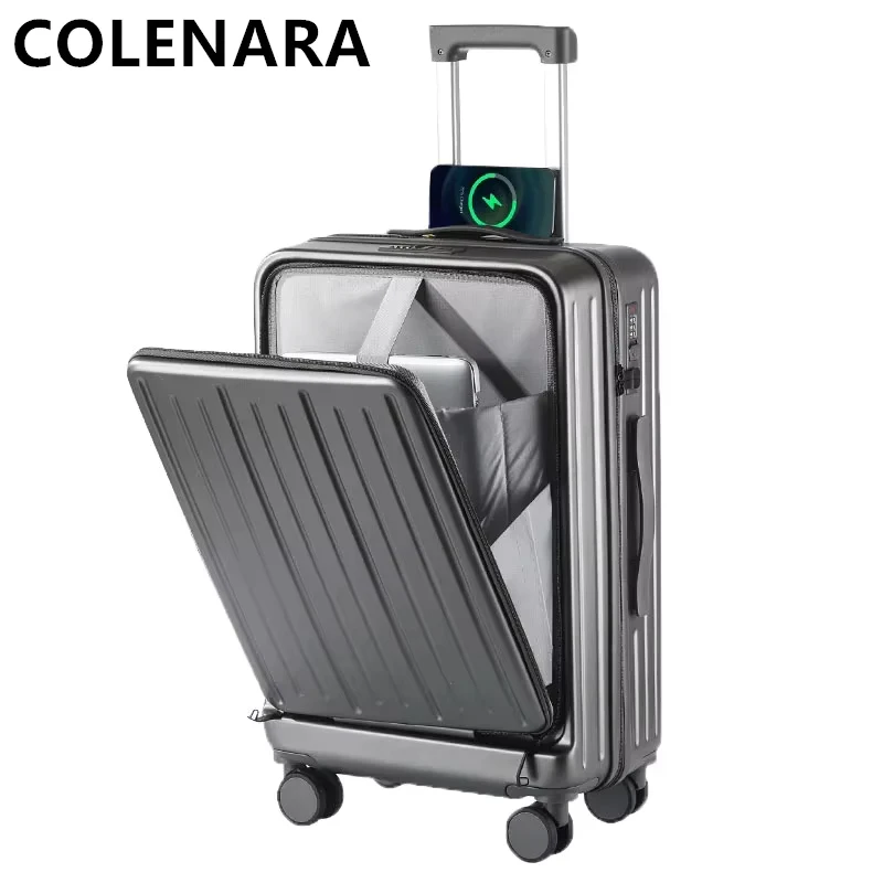COLENARA Multifunctional Suitcase USB Charging Multifunctional Trolley Case 20
