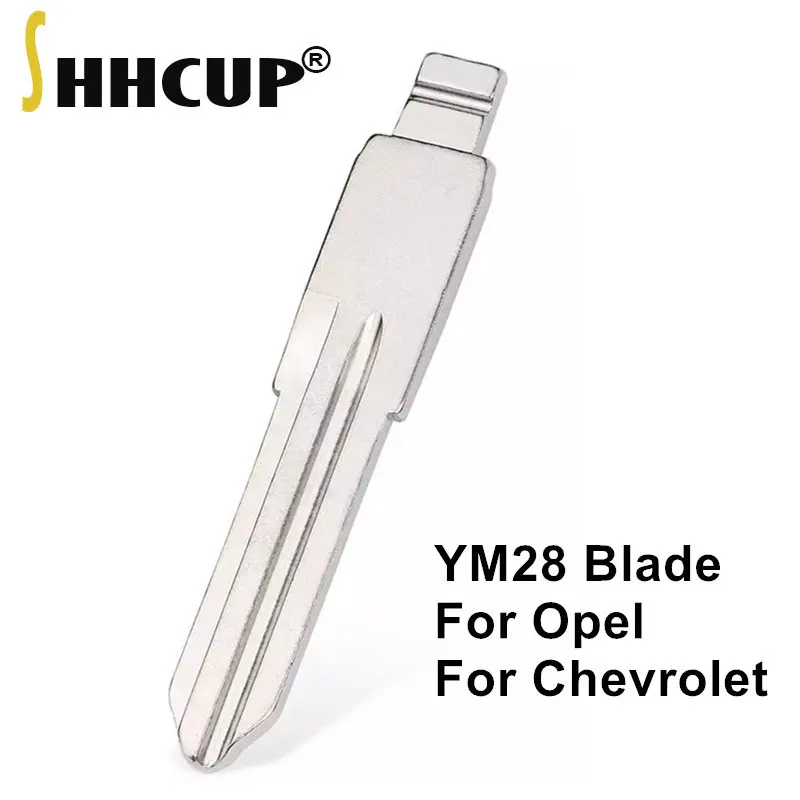 10pcs Metal Uncut Blank Flip Remote Key Blade YM28 YM28FH HU46 Blade for Opel Chevrolet for KEYDIY KD Xhorse VVDI JMD Remote Key