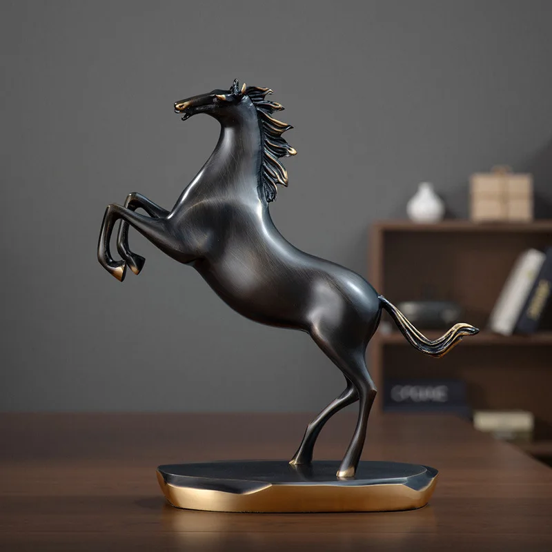 

Designer High-end Brass Horse Ornament Modern Light Luxury Living Room Office Decoration Ornament Business Gift Opening
