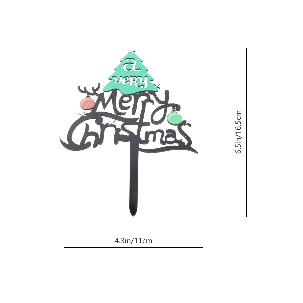 

5Pcs Christmas Cake Toppers Acrylic Dessert Picks for Cake Cupcake Acrylic Toppers Decorations Party Favors