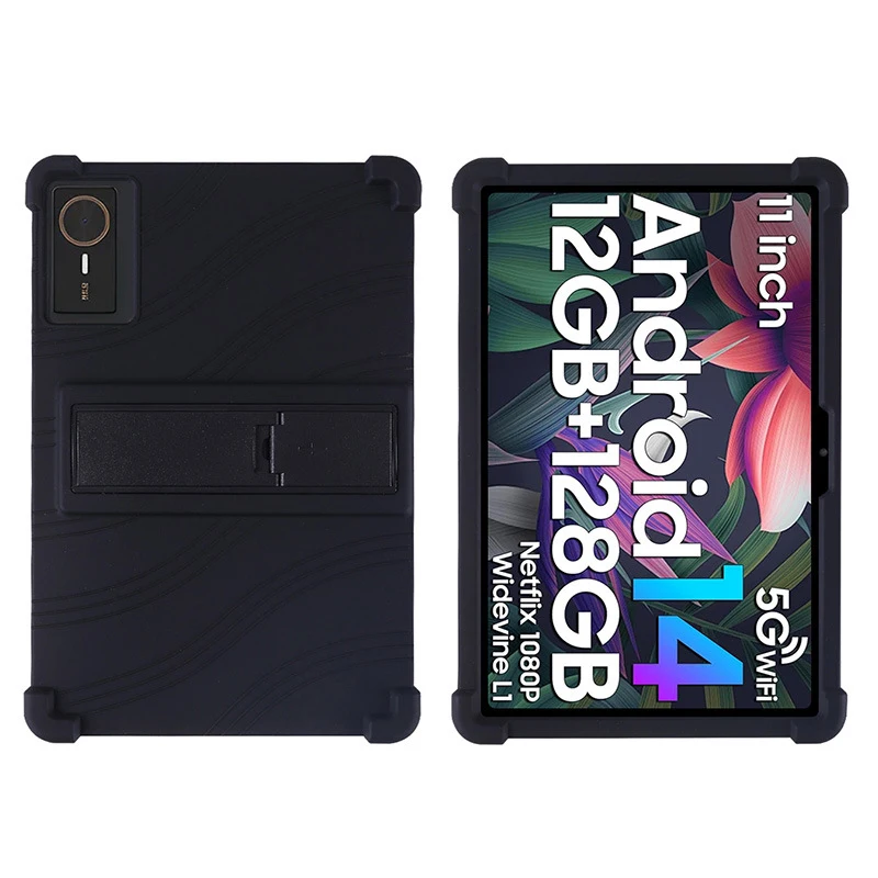 For ZTE Nubia Pad SE 10.95 inch Tablet Case Silicone Full Body Protective Cover Anti-Drop Kickstand Shockproof Bumper