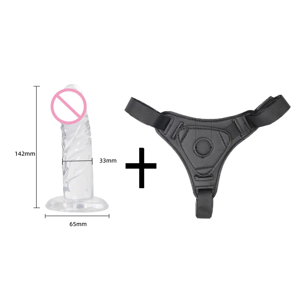 Men\'s Strap-on Realistic Penis Dildo Pants Sex Toys for Women Men WomenGay Strapon Harness Belt Adult Games Huge Adult Toys