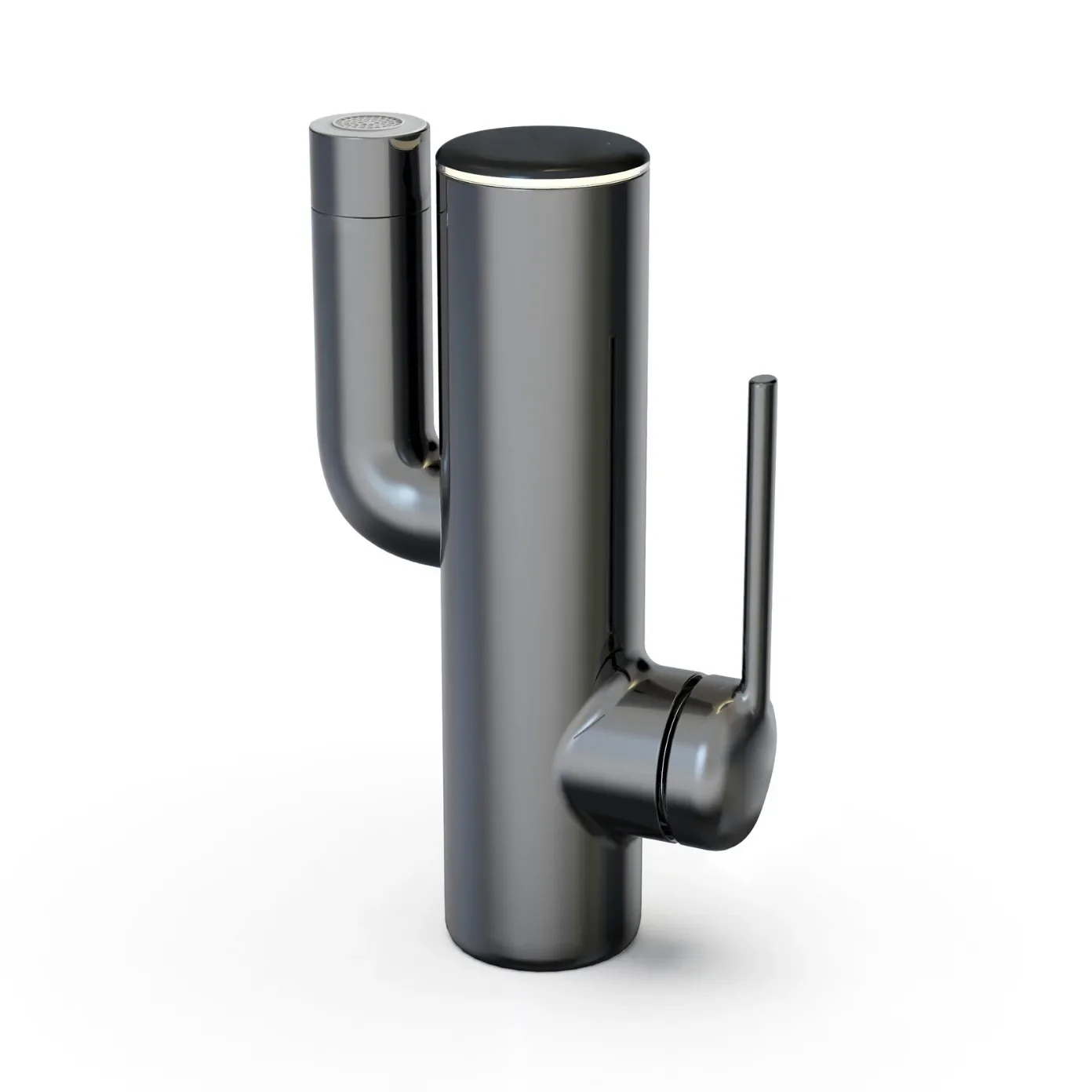 Pink Bathroom Basin Faucet with Digital Display Rotating Water Mixer Tap