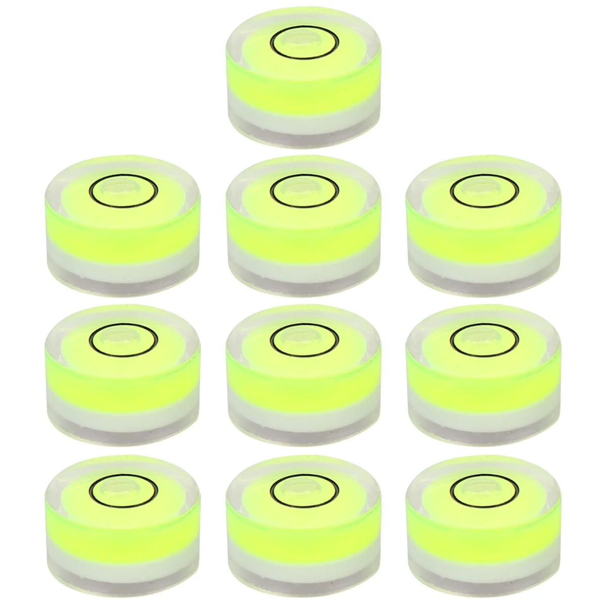 10 قطعة مستوى الفقاعات الدائرية المعادل الأفقي الروح الصغيرة الاكريليك أداة معايرة الدقة لاستبدال ترايبود دائري