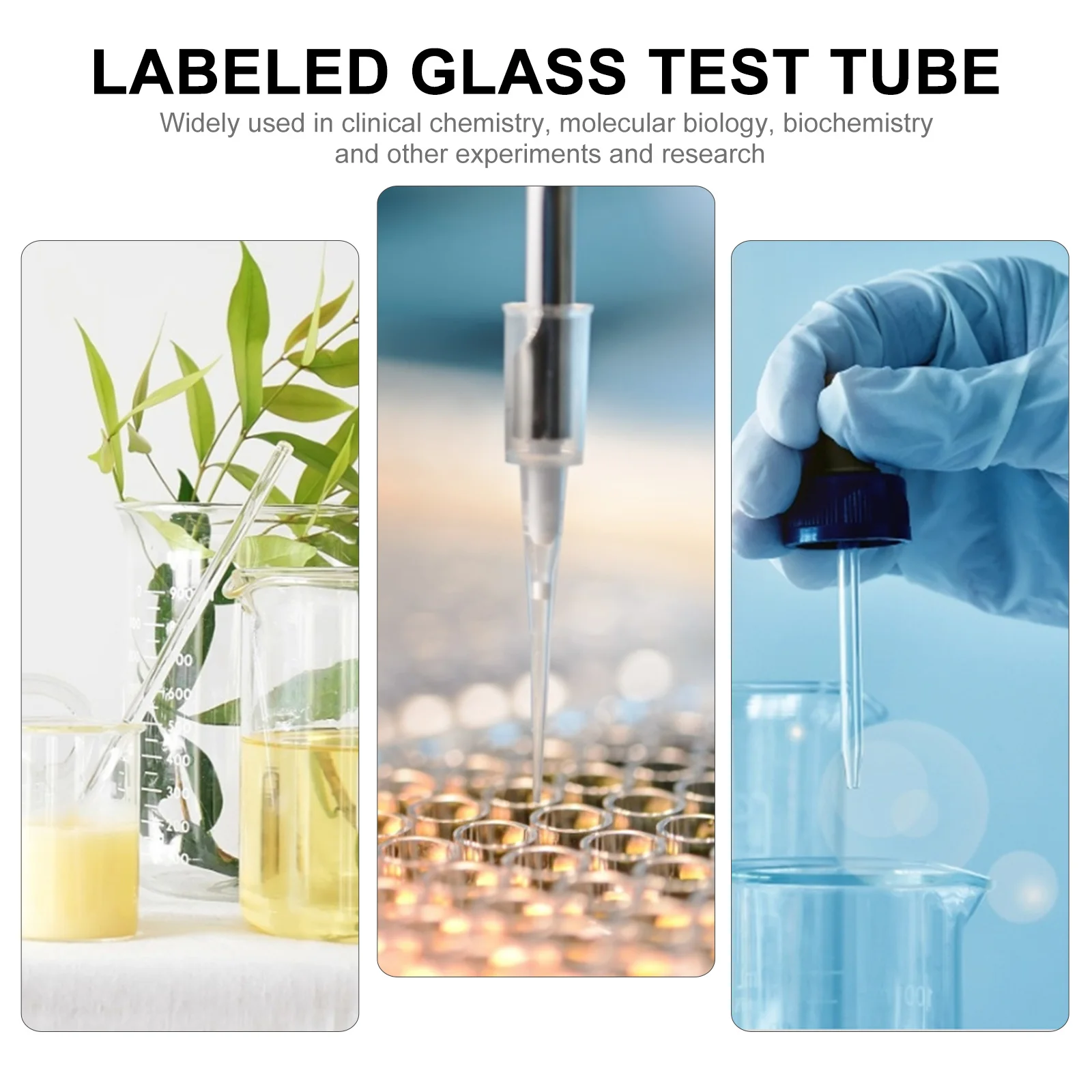 

2Pcs Tubes Clear 15ml Capacity Leakproof Cap Lab Scientific Experiment Test Tubes for Laboratory Samples