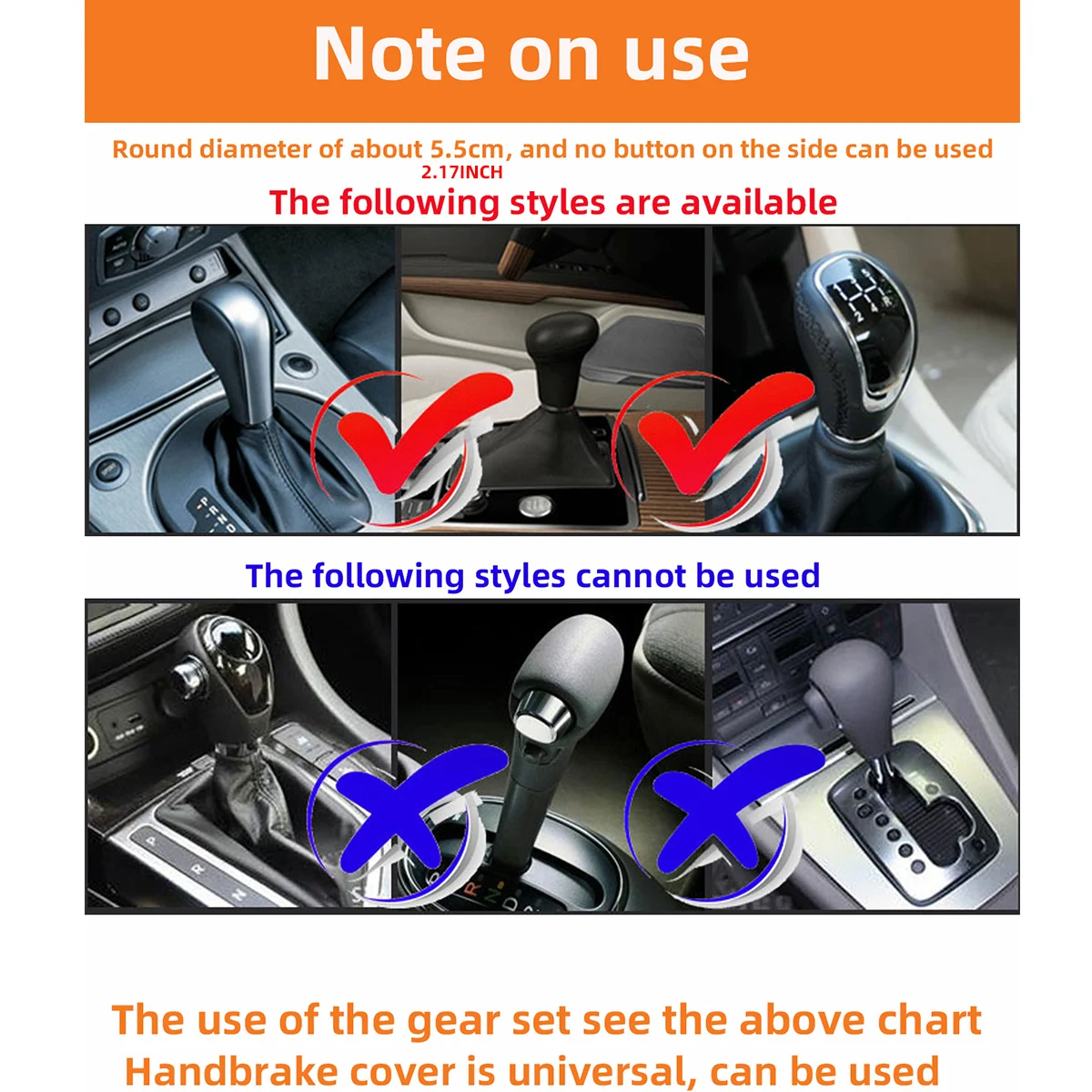 2 Sets PU Leather Stereo Embroidery Car Handbrake Cover Handle Set Manual Gear General Automotive Supplies