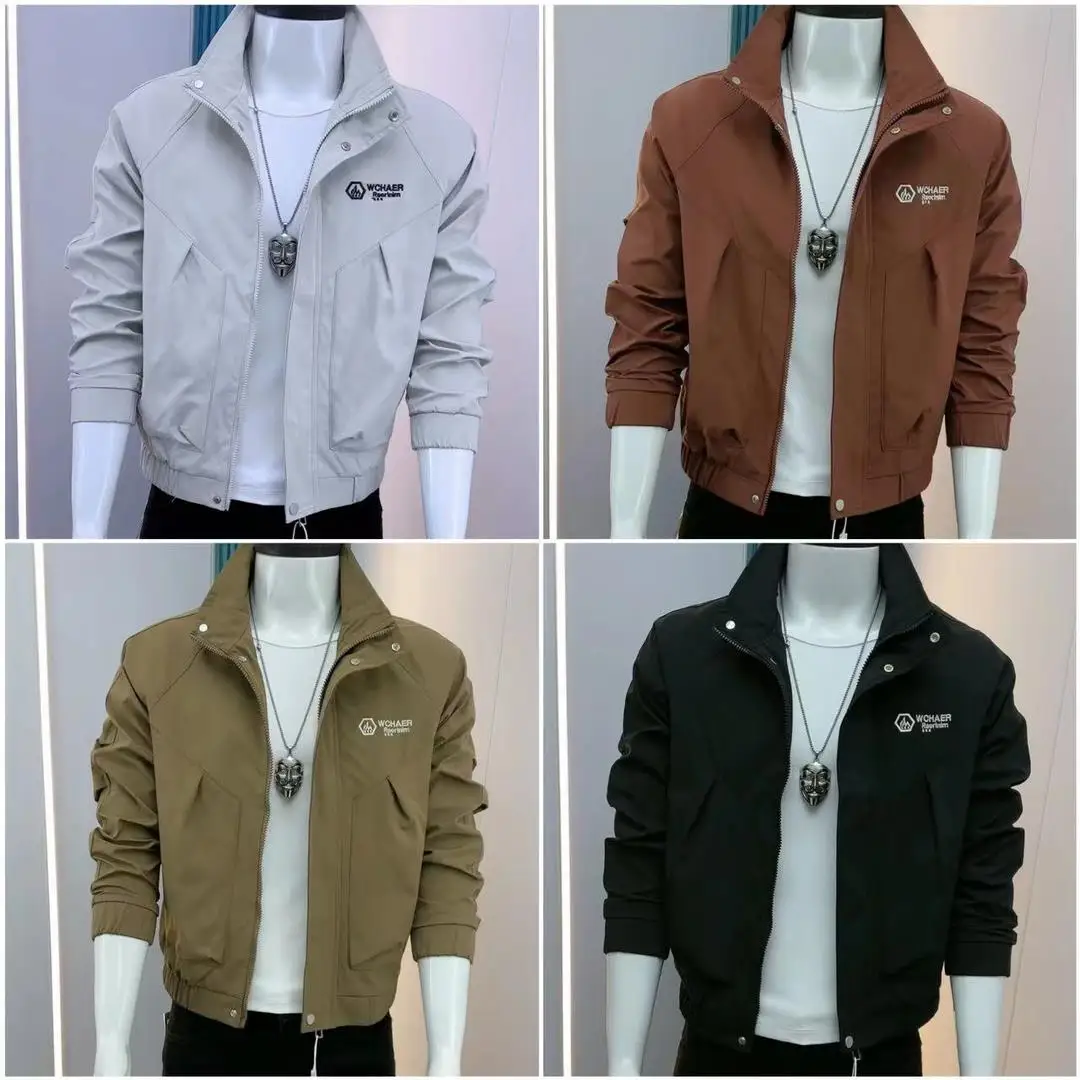 

Sli ort Casual Collar Men's Jaet Autumn Winter Large Size Faionable Topwear Comfortable Fit Color Blo Design