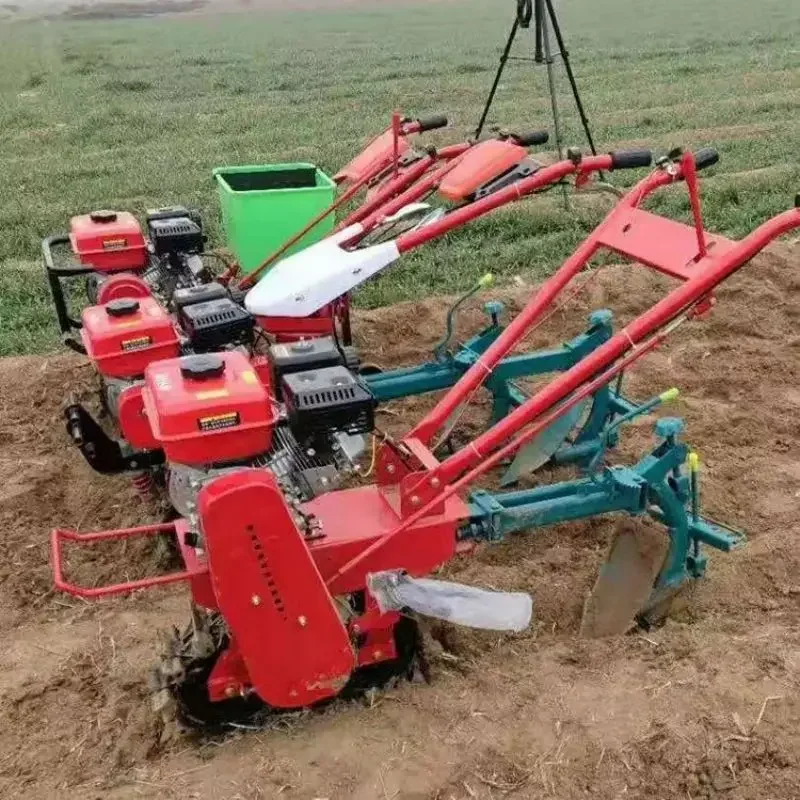 Farm Mini  Walking Hand Tractor Tiller Rotary Plough Machine Also Named Crawler Type Micro-tiller 2024 Hot Sale