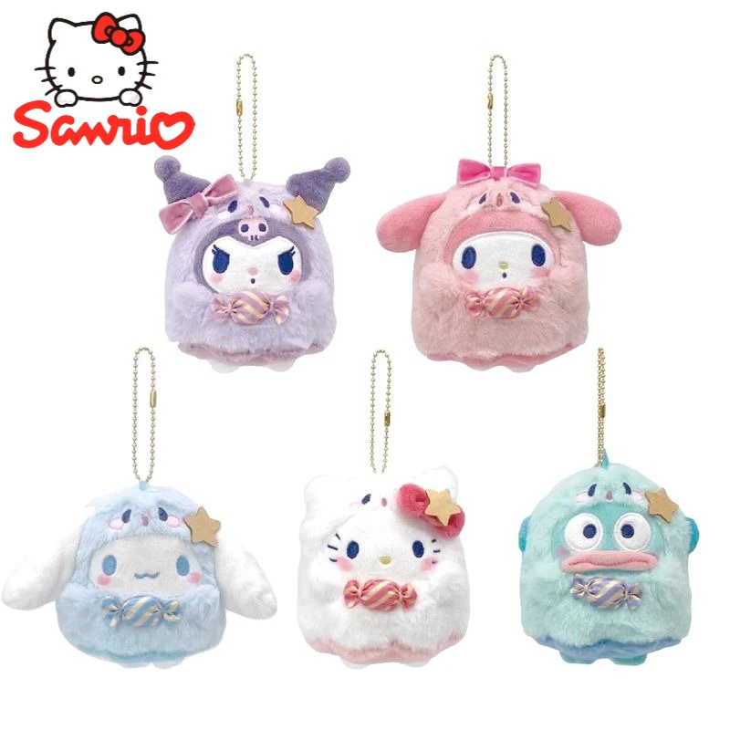 Zabawki Sanrio, rodzinne postacie z kreskówek, urocze lalki do przebierania, kreatywne zawieszki do plecaków unisex, nietypowe figurki na Halloween, prezenty świąteczne, sprzedaż hurtowa.