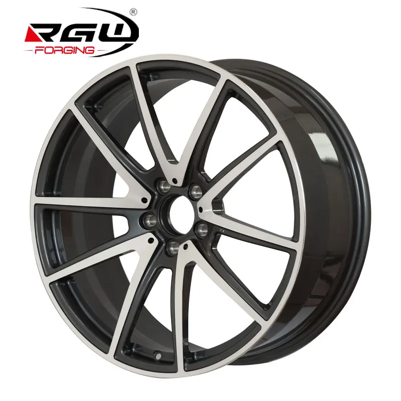 568 Aro Rodas Staggered Black Alloy Car Mag Rueda R20 20x8.5 20x9.5 Pcd 5x112 5 Stud Hole Lug Wheel Rim Forged Forgiato 20 Inch