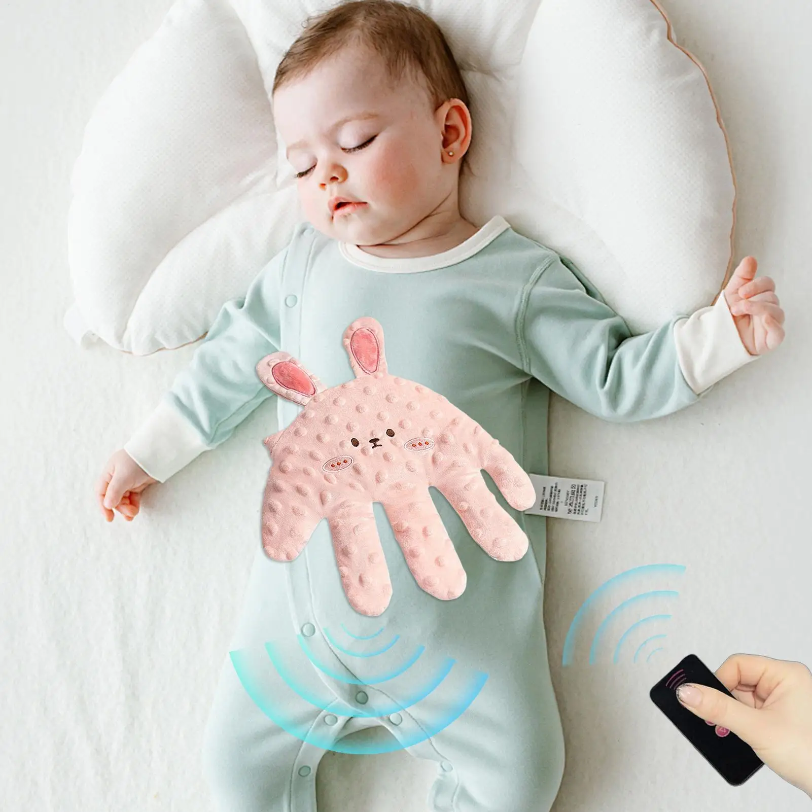 Baby Soothing Palm Hand With Remote Control Sleep Aid Palms Electric Adjustable Soother Butt Hitting Patter For Crib Kids