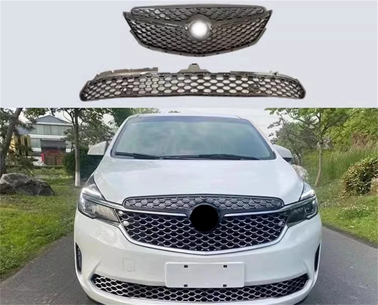 Car Front bumper Grille for Buick GL8 652T Mask Net Radiator Top grille body kit Car Accessories