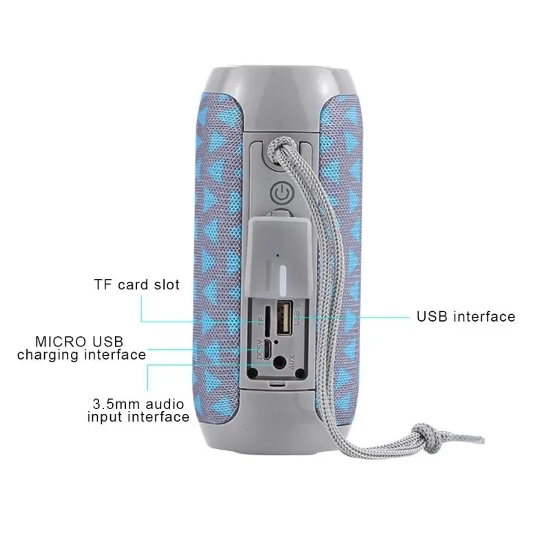 New Waterproof Wireless Bluetooth Dual Bass Speaker TG117  Portable Outdoor Sport Mini Column Music Player Support TF Card Hi-Fi view 4