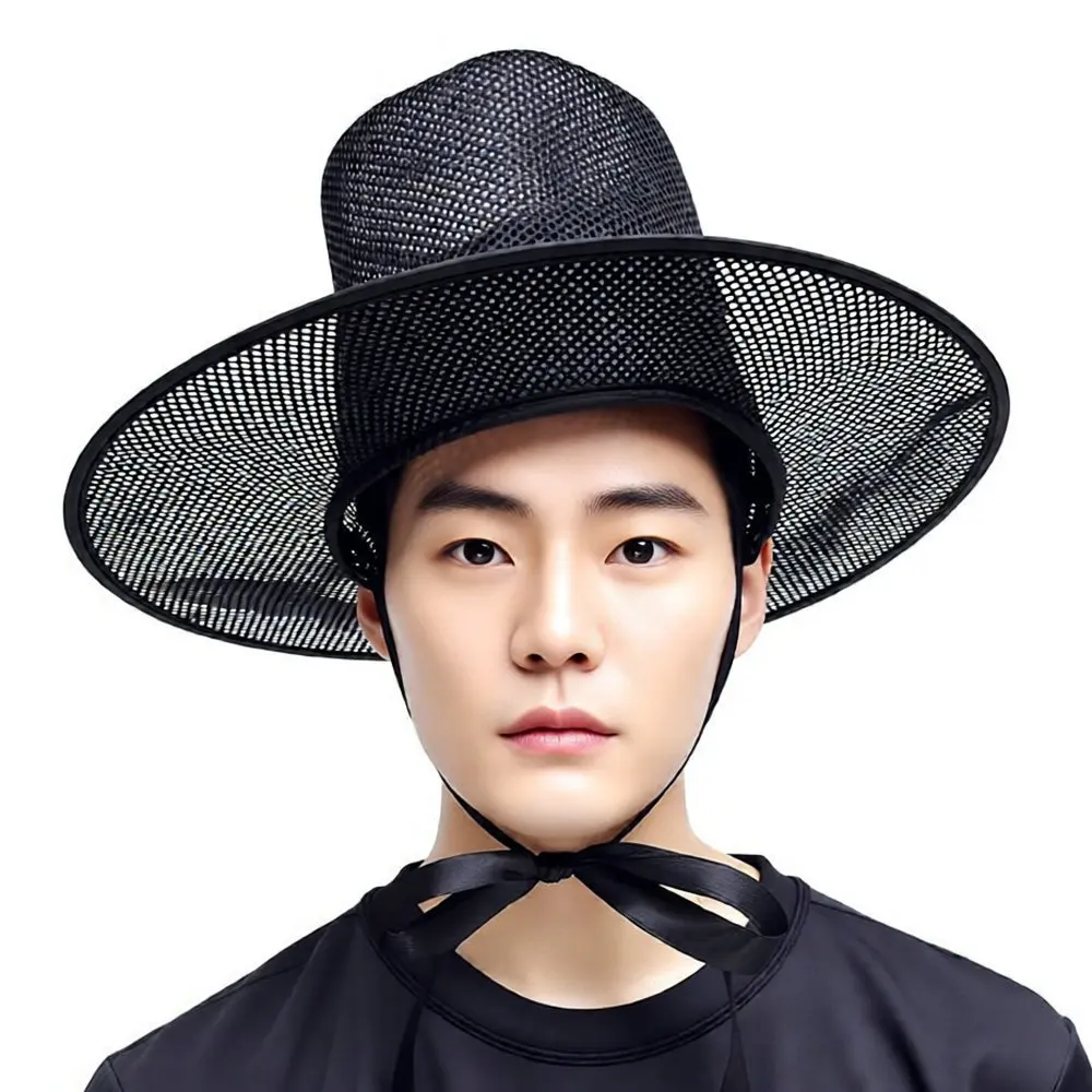 Funny Ancient-style Black Hat Korean Traditional Tall Hat Ming Dynasty Official Hat Jazz Dance Hat Sun Protection Party Props