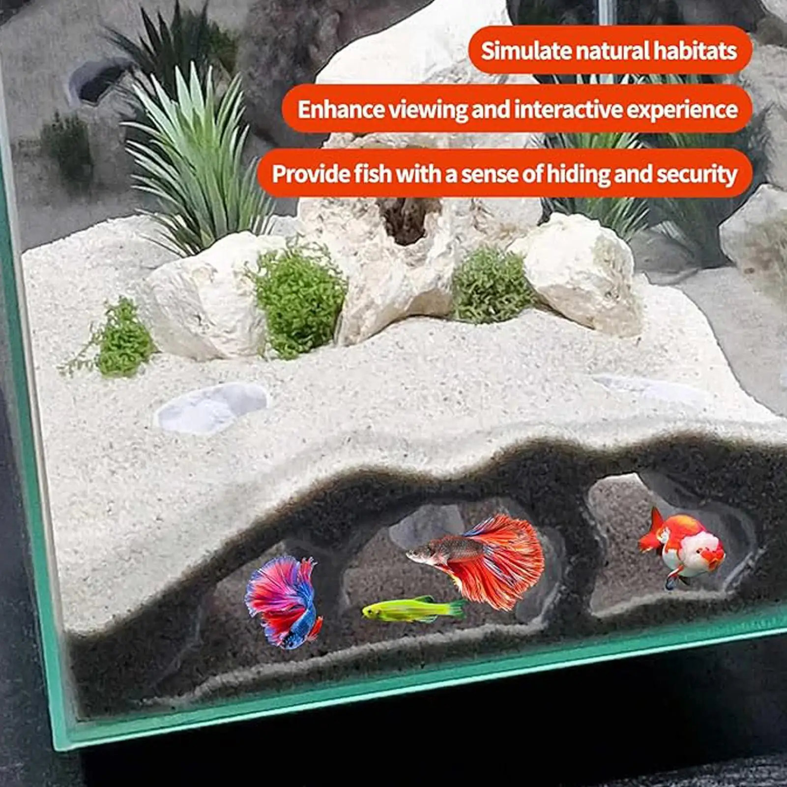 Garnelenversteckte für Aquarien, Garnelen und Fische, Aquarium-Dekoration, Zuchtunterschlupf, Landschaftsdekoration für Betta Cory, kleine Cichlid