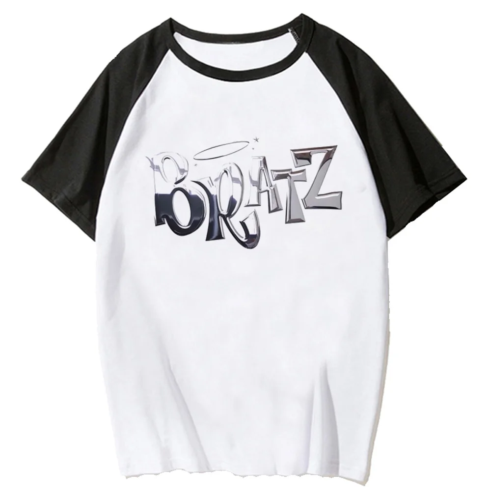 Letter Print tshirt damski komiks Y2K śmieszna koszulka dziewczyna anime komiks y2k odzież