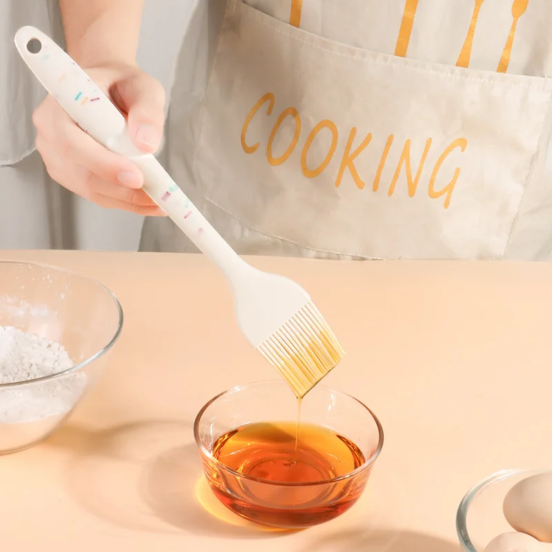 Candy Color Silicone Cream Spatula Chocolate Food Cake Mixer Scraper Pastry Butter Flour Blender Bread Barbecue Baking Oil Brush