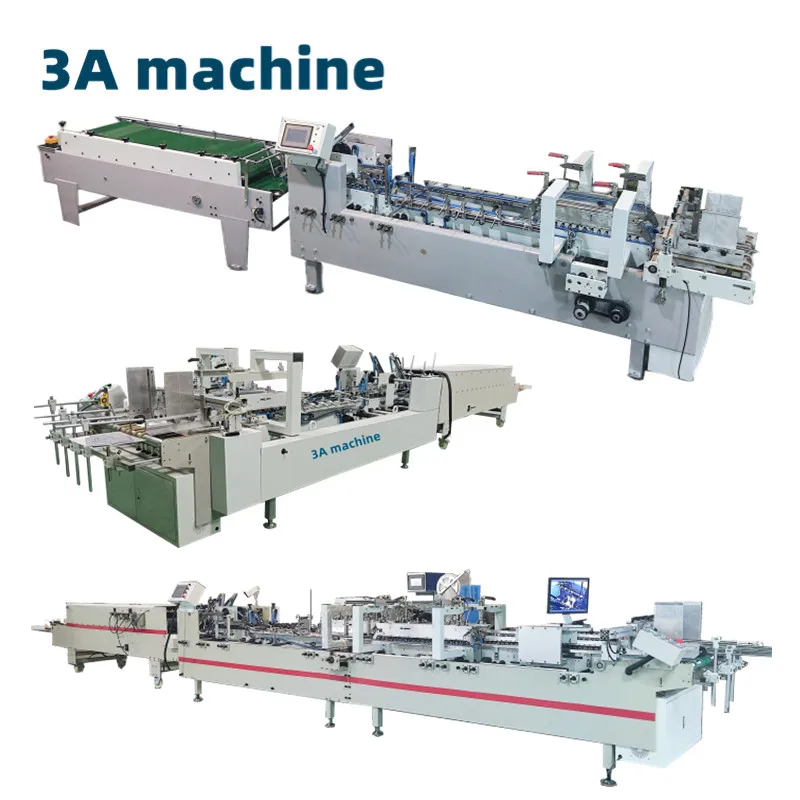 CQT-850 Pneumatic Folder Gluer Machine Automatic Wide Box Style Range Box Versatility One Machine Multiple Box Types Wood Case