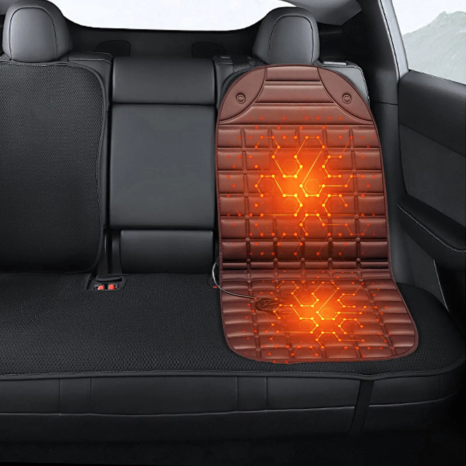 

Heated Seat Cushion For Car 12V Auto Winter Supplies Vehicle Seat Heating Pad For Cars Trucks SUVs RVs Drivers Travelers Winter