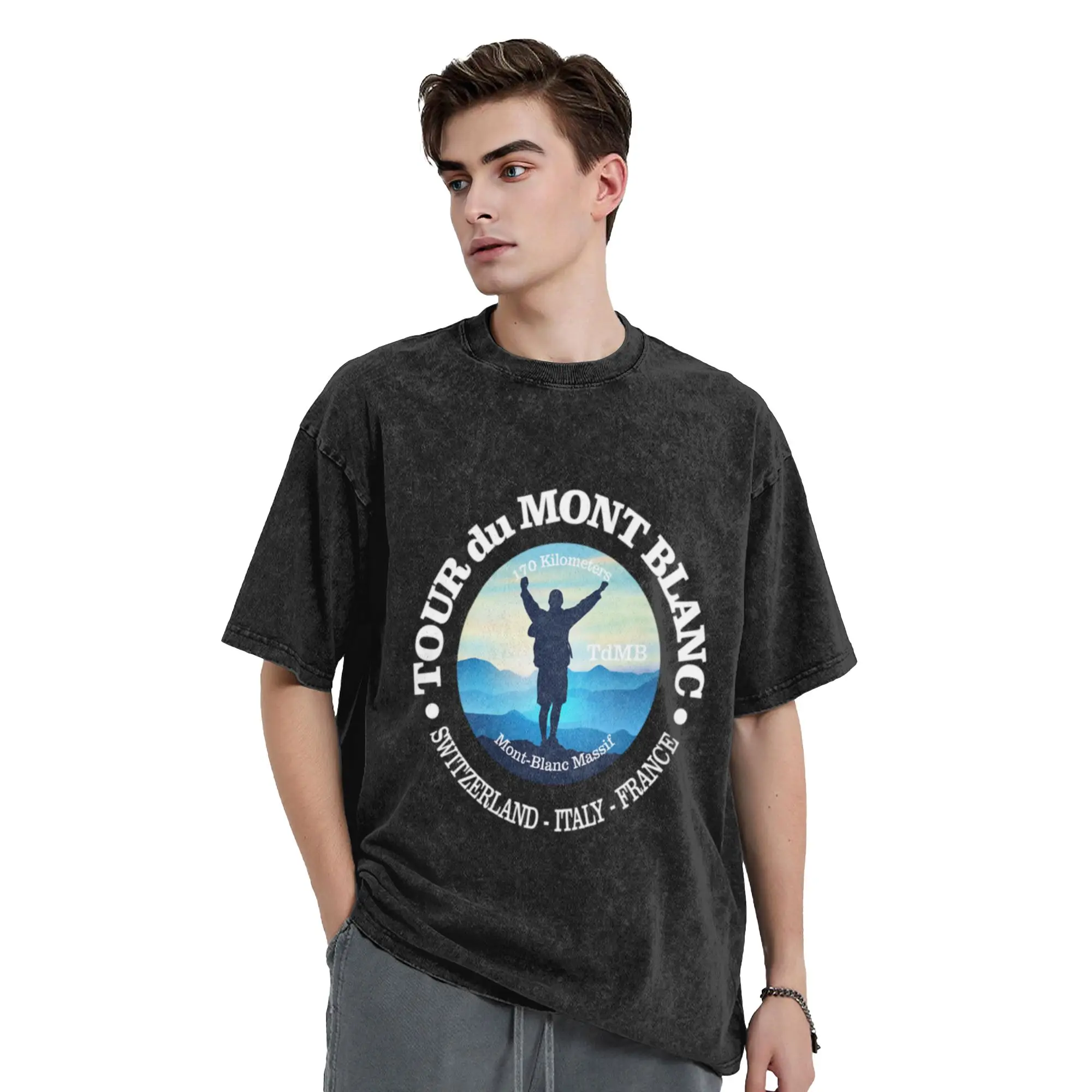 Tour du Mont Blanc (V)  Unique Chic A Vintage Oversized Cotton Unisex T-Shirts