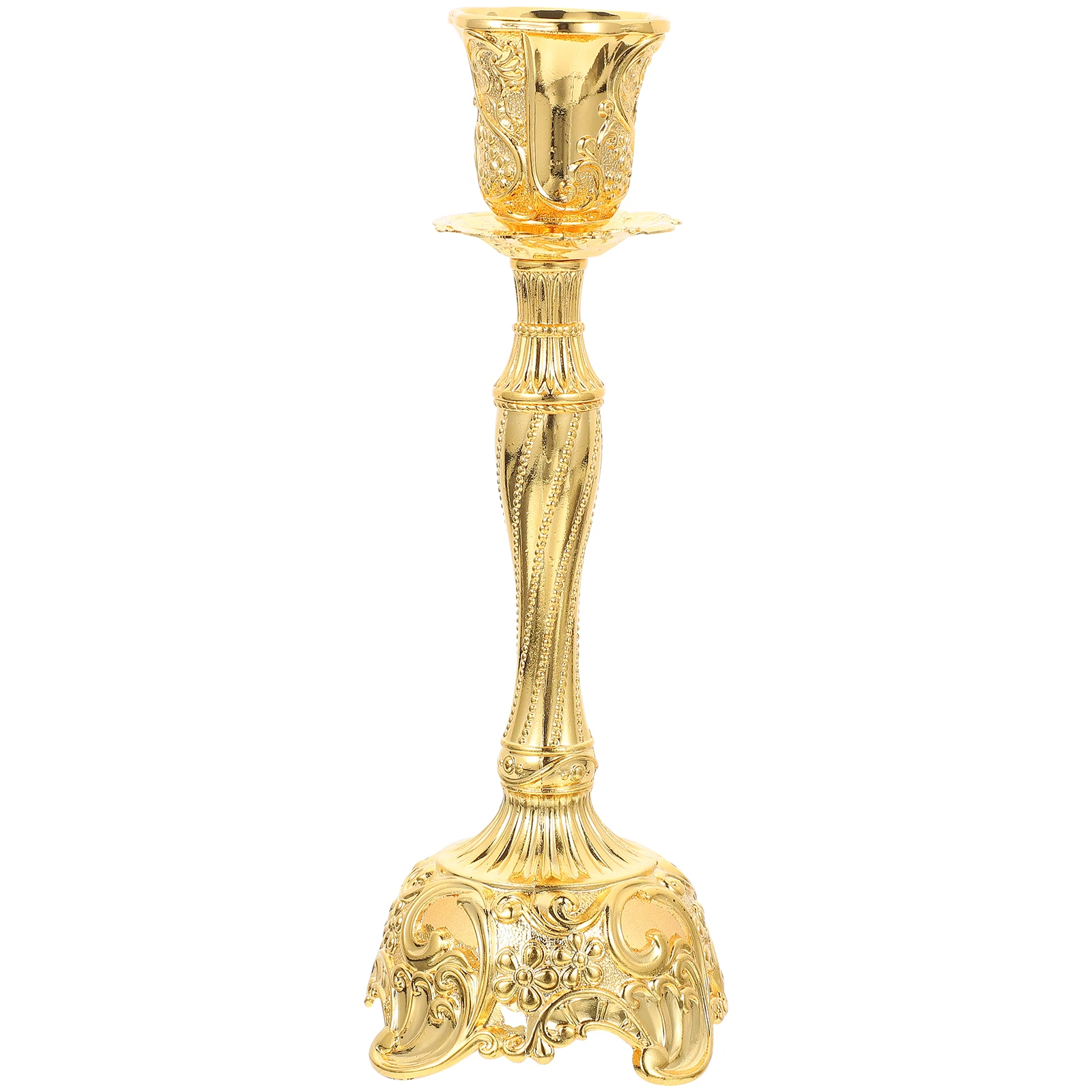 

Elegant Zinc Alloy Holder Decorative Metal Taper Candles for Dinner Party Festival Centerpiece Pillar Stand
