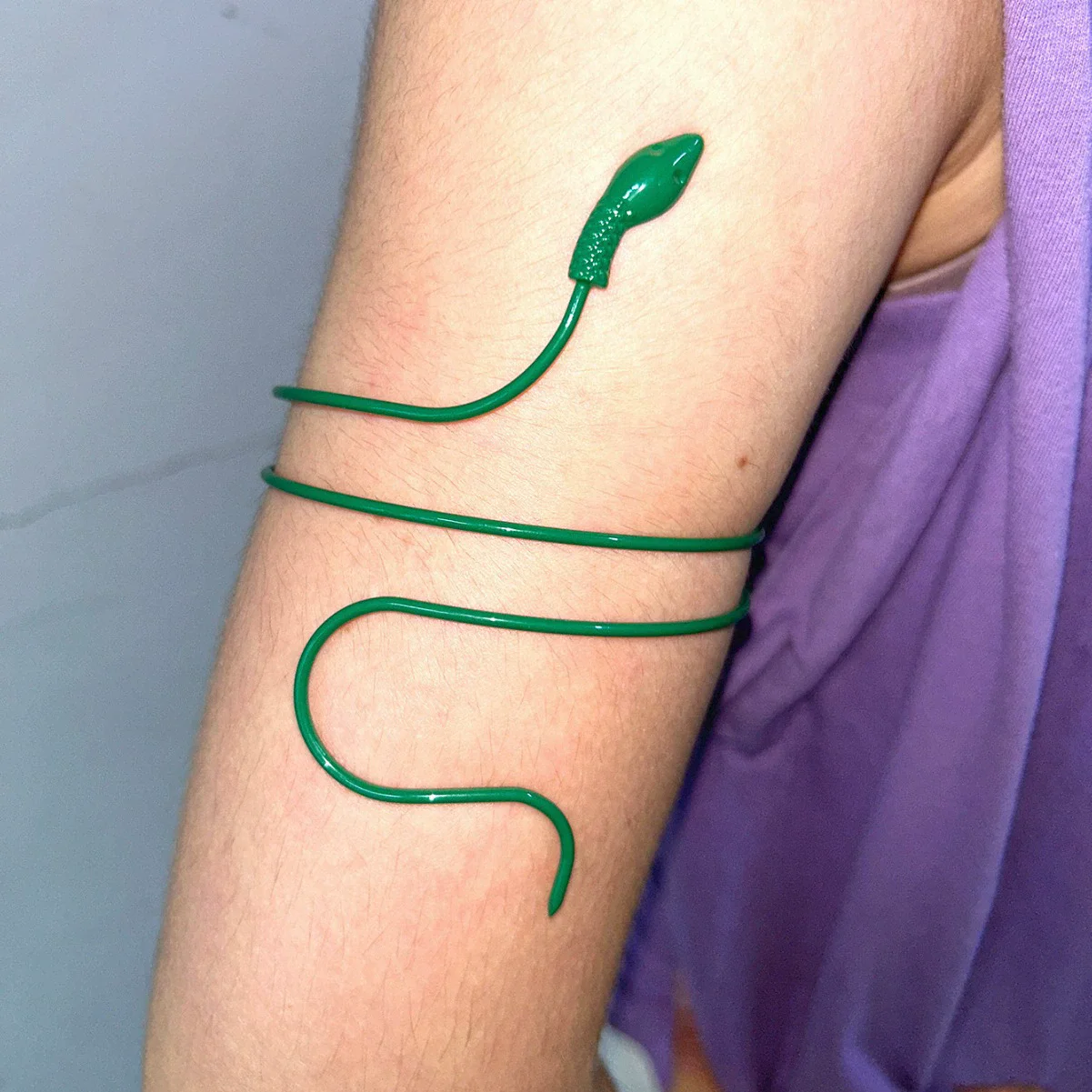 Punk Fashion Coiled Snake Spiral Upper Arm Cuff Armlet Armband Bangle Bracelet Men Women Jewelry