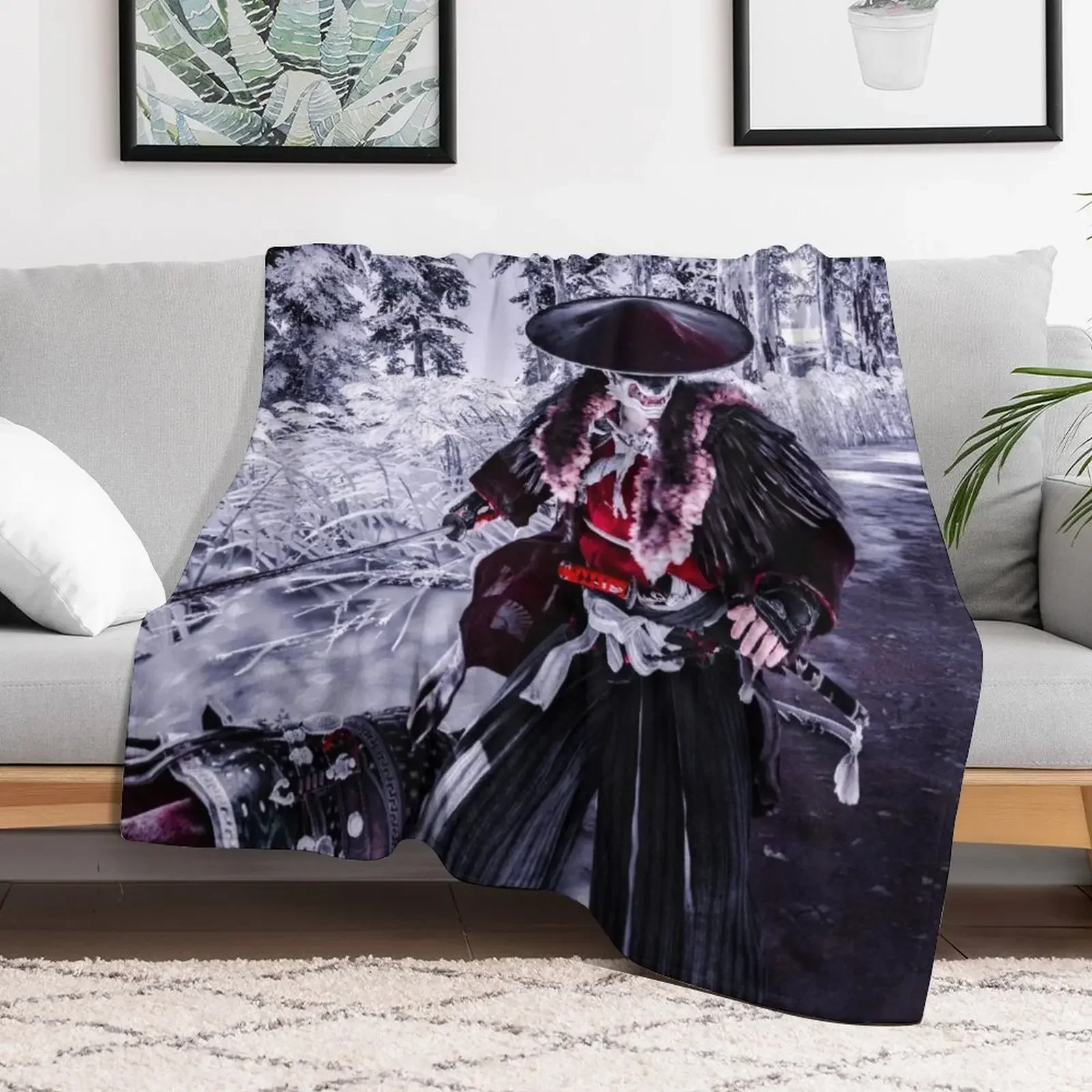 The Werewolf Ronin Throw Blanket Furrys cosplay anime Blankets