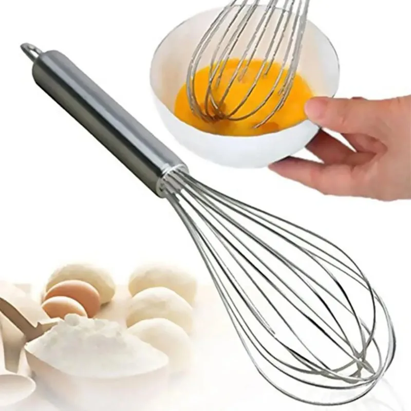 

Stainless Steel Balloon Wire Whisk Manual Egg Beater Mixer Kitchen Baking Utensil Milk Cream Butter Whisk Mixer
