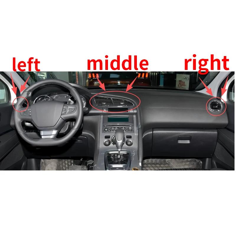 Suitable for Peugeot 3008 5008 308 408 RCZ Dashboard Air Conditioning Outlet Air Distribution Vent