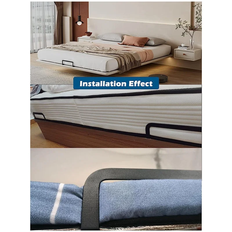 AEE2-2PCS Bar Keep Mattress Stopper From Sliding Slide Stopper To Prevent Sliding Holder In Place Gripper Metal