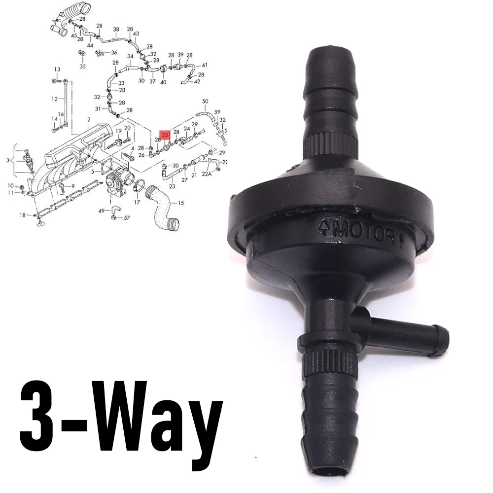 JEAZEA 07C 133529 Trójdrożna pompa powietrza z zaworem zwrotnym do Audi A4 A6 Quattro Volkswagen VW Passat B5 1999 2000-2005 1.8T