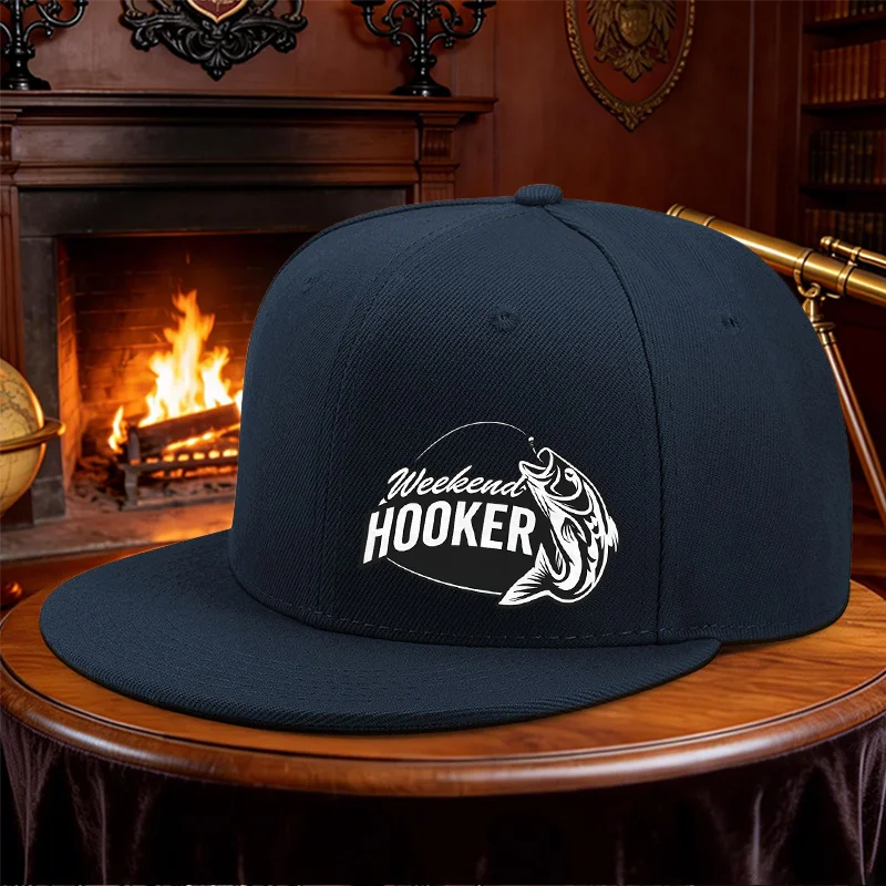 Weekend Hooker Graphic Adjustable Snapback Cap Unisex Outdoor Fishing Camping Hiking Hat